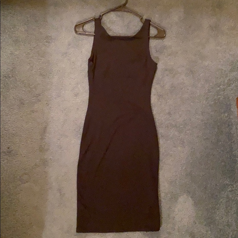 All black mid length Bebe dress